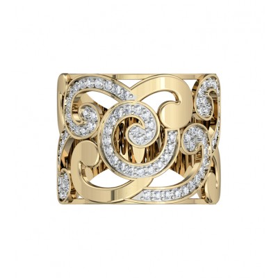 Seamless Swirl Diamond Band